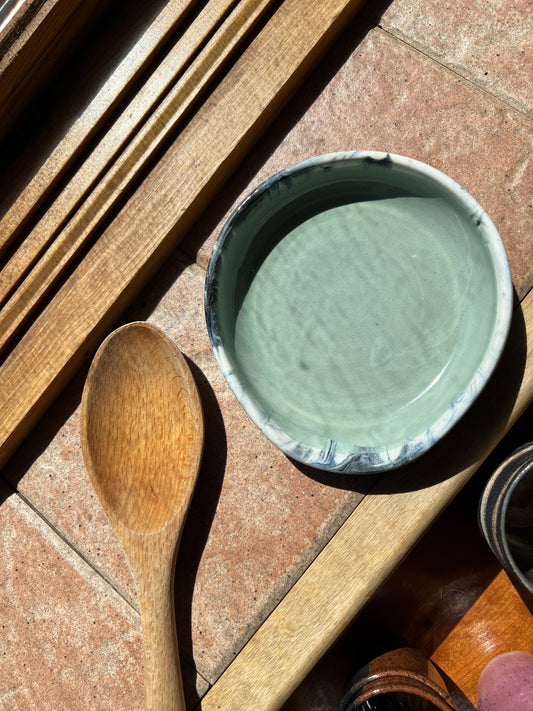 Mint and Marble Spoon Rest